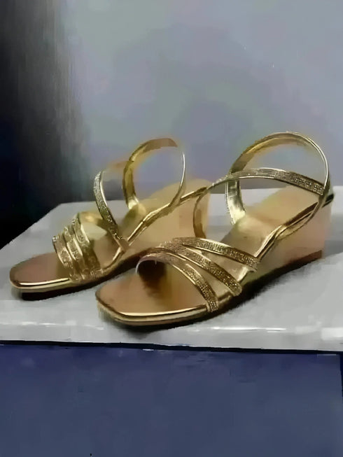 Golden Glitter Wedges - cunei